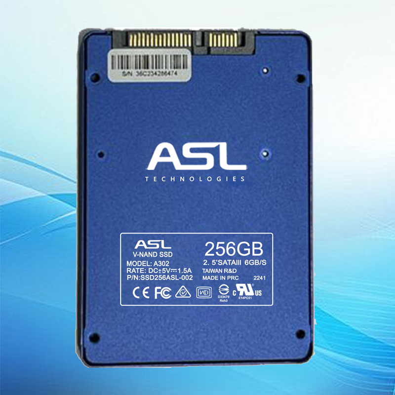 ASL Technologies SSD256ASL-002 256GB 2.5” SATA III 6 Gb/s SSD Read/Write, 1-Year Warranty – Blue